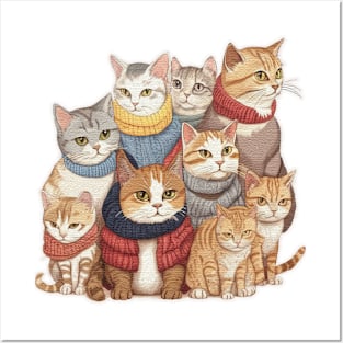 Adorable Funny Cats Posters and Art